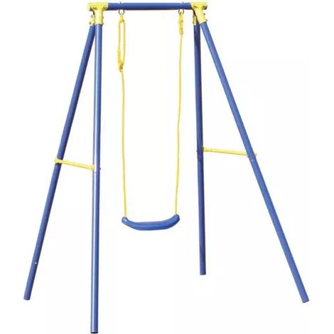 altalena per bambini essenza "1 misura" in acciaio e plastica colore blu 145x142x182 cm