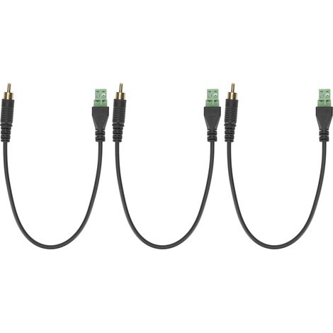 Vergoldeter Mono-Cinch-Stecker auf 2-polige Buchse – 3er-Pack (1/5)