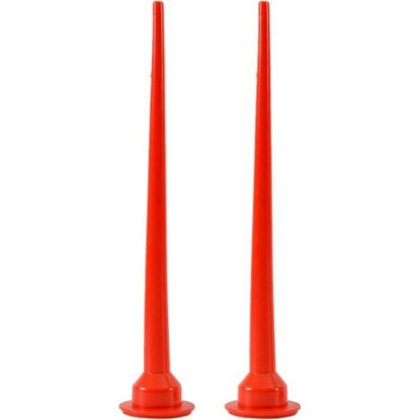Buses cônes en silicone de 30 cm, 2 buses cônes en plastique, outil de calfeutrage rouge, applicateur de buse de calfeutrage pour (1/4)