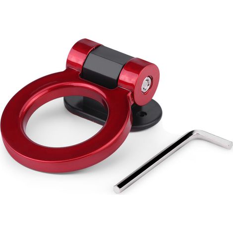 Jeffergarden Anneaux adhésifs ronds pour barres de remorquage, décoration pour crochet de remorque (rouge) (1/5)