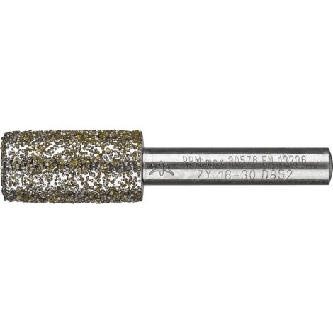 PFERD TOOLS Diamant-Schleifstift Zyl. Ø16,0mm SchaftØ8 mm D852 (sehr grob) zum Ausschleifen von Nuten (1/4)