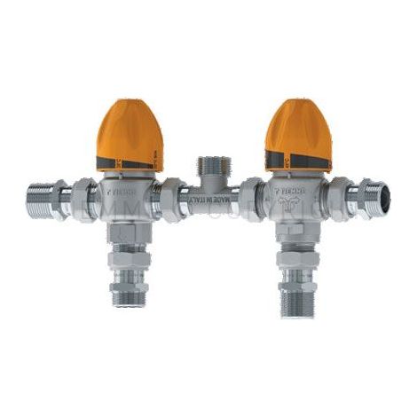 Kit Solare Tiemme 5 Vie Deviatrice 45° e Miscelatore Termostatico 30-55° 475KIT - 4750050