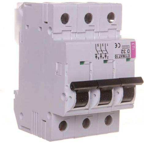 Disjoncteur 3P D 32A 10kA AC ETIMAT10 002155719