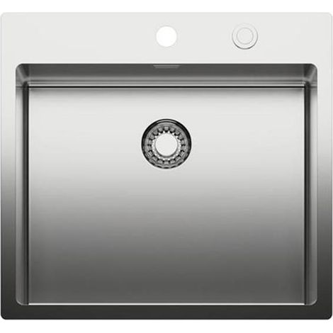 Naber Einbaubecken-Set Corno Piu PR4 Edelstahl mit Küchenarmatur Fuoco 1 Chrom Hochdruck (1/3)