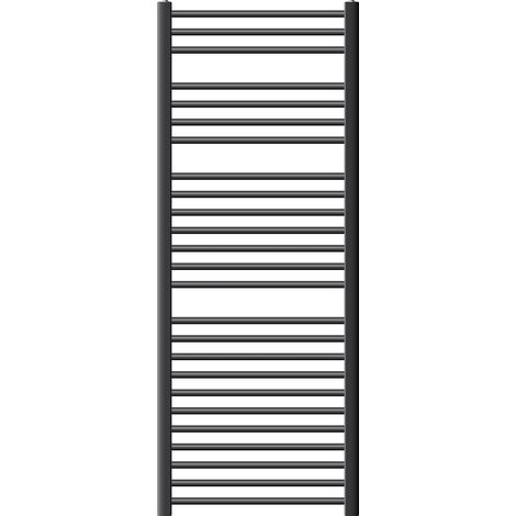ECD Germany Radiador de baño - 600x1500 mm - Antracita - Curvado - Con Conexión Lateral - Radiator Calentador y Secador de Toallas - Calefactor de Aseo - Estilo moderno Tipo Escalera - No Eléctrico