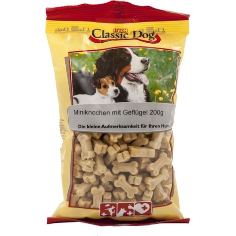 Classic Snack Miniknochen Geflügel 200g Adult Hundeleckerlis