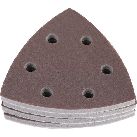 Papier de verre éponge - Triangle 90 mm - 6 Trous - Grain 1800-2000 - Pour Ponçage Sec et Humide - 4 Pièces (1/5)