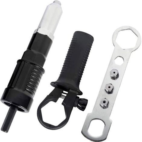 Riveter adapter, riveter adapter kit with black handle wrenchHigh quality enhances quality of life. (1/5)