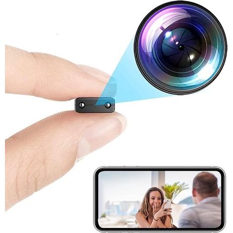 Mini Kamera Ultradünne kleine Kamera 1080P HD Nachtsicht Weitwinkel Babykamera Unterstützt App Echtzeit für Zuhause und Büro (Keine SD Karte) (1/5)
