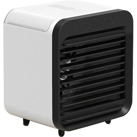 Mini ventilateur USB blanc – 3 vitesses – Refroidisseur d’air + humidificateur – Silencieux – Bureau / maison