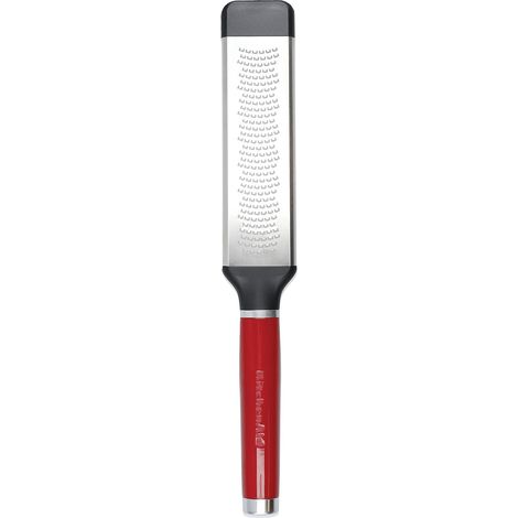KitchenAid Grattugia con Manico in Acciaio Inossidabile, Taglio Fine, Bidirezionale – Color Rosso Imperiale (1/5)