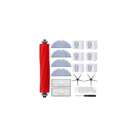 Kit di ricambi compatibile con l'aspirapolvere Roborock S7 S7 Plus S7 MaxV S7 MavV Ultra - 6 sacchetti per la polvere, 1 spazzola a rullo principale, 2 spazzole laterali, 2 filtri, 4 panni per la puli (1/4)