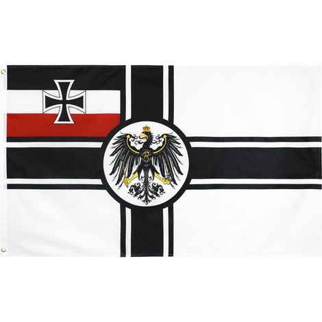 Preußischer Adler, Flagge 90 x 150 cm, mit Messingösen zur Wanddekoration (1/5)