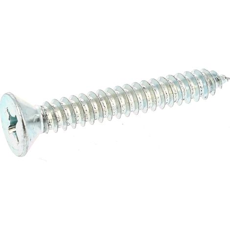 Vis Tôle TF Pozidriv 6.3X50 Acier Zingué Blanc DIN 7982C