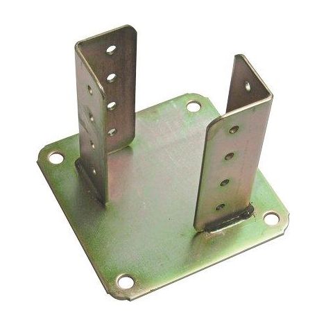 SUPPORTO GAZEBO QUADRO A PAVIMENTO 840  ZINCATO GIALLO S.MM 4,0 MM 120X120