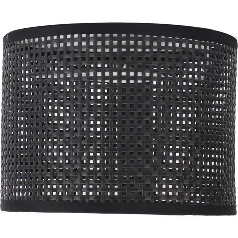 Abat-jour cylindrique perforé en PE pour luminaires – Compatible E27/E14 – Design tressé chic pour ambiance douce (diam. 16 cm, ht. 12 cm) – Plafond/sol/table/ mur