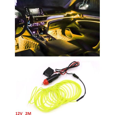 LED-Dioden-Innenlichtleiste für das Armaturenbrett, gelb-oranges Licht, 12 V, 2 m, Ambientebeleuchtung
