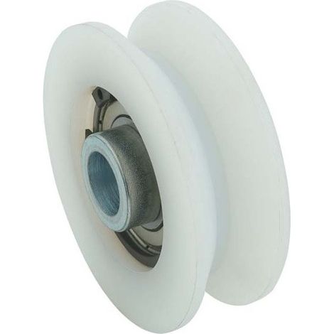Roue de portail nylon gorge V 20mm – Diamètre 80mm – Charge max 655kg – Pour portes coulissantes – Estebro