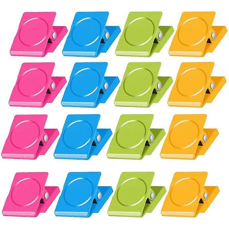 Lot de 12 pinces magnétiques robustes pour réfrigérateur et tableau blanc (1/5)