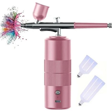 Kit aérographe sans fil avec compresseur, ensemble aérographe portable pour la peinture, la décoration de gâteaux et le nail art (1/5)