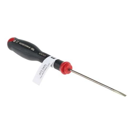 Facom – Tournevis plat 2.5x75 – Empreinte fraise – Pour bois dur – Vissage rapide en série – Outil professionnel