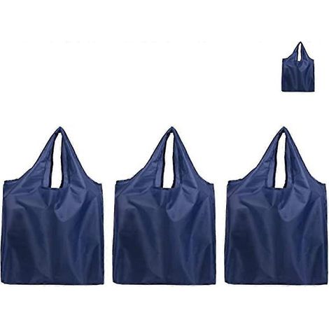 Sac à provisions réutilisable, léger, pliable et lavable (lot de 3). (1/5)