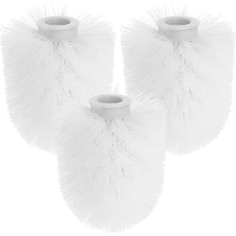 Brosse WC, 3 têtes, blanc, pour cuvette et angles difficiles (1/5)