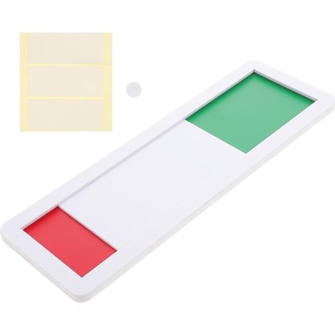 Panneau de Confidentialité Coulissant Blanc en Acrylique pour Bureau Indicateur D’état Visible, Usage Salle de Réunion, Format Compact pour Porte (1/5)