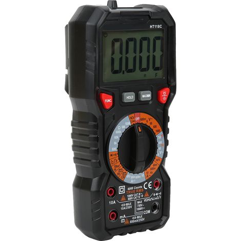 Multimètre numérique 6000 points, sélection automatique de la gamme, ampèremètre à valeur efficace réelle HT118C (1/5)