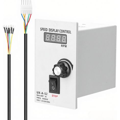 Controlador de velocidad digital UX-A-52 de 400 W y 220 V CA, regulador de velocidad de precisión para motor.