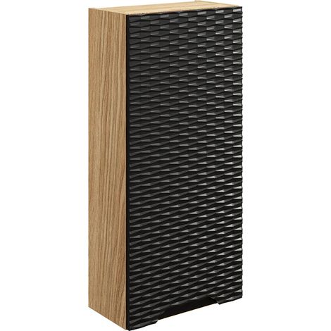 Demi-colonne 1 porte Elora Noir et Bois (1/5)