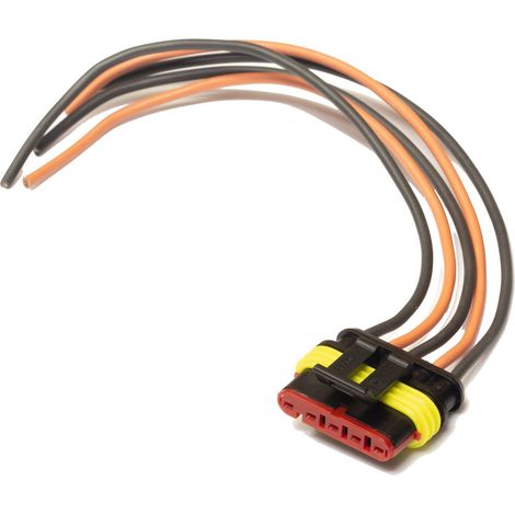 5-poliger Superseal-1,5-Stecker mit Dichtungen, hermetisch, mit vorkonfektionierten Kabeln (1/3)