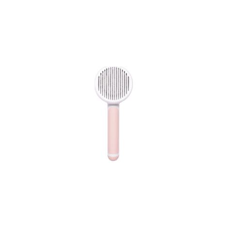 Brosse de massage rose pour chien et chat - Picots souples, stimule la circulation, réduit le stress (1/5)