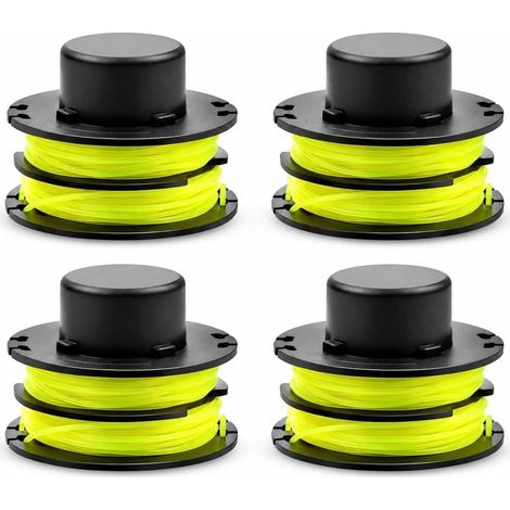 Lot de 4 bobines de fil RAC119 RAC149 pour coupe-bordures électrique RLT3525 RLT3025F, RLT3025S, RLT3525S, RLT2523, RLT3525, RLT3123 avec filetage (1/5)