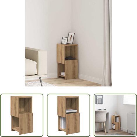 vidaXL Eckschrank Artisan-Eiche - Eckschrank Artisan-Eiche 25,5x25x55cm Holzwerkstoff (1/5)