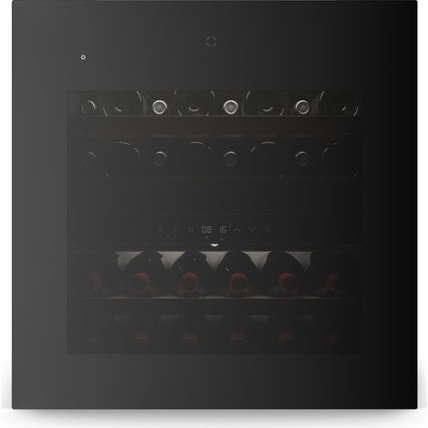 Klarstein Velaire Weinkühlschrank 2 Zonen - 36 Flaschen, Einbau, 5-22°C, Touch, LED, UV-Schutz, Holzregale, 41 dB, Weinklimaschrank 2 Zonen