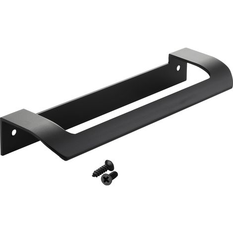 SO-TECH - Poignée de meuble LYS - Entraxe 160 mm - L18 mm - Aluminium - Noir - Pour cuisine, salle bain, armoire, commode, tiroir (1/5)