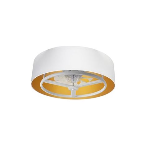 FABRILAMP Ventilator Dc Anuska 60w Weiß/Gold 8 Flügel 6 Geschwindigkeit 70d 5100lm 3col Fernbedienung, Speicher, Dimmer, Zeitschaltuhr (1/3)
