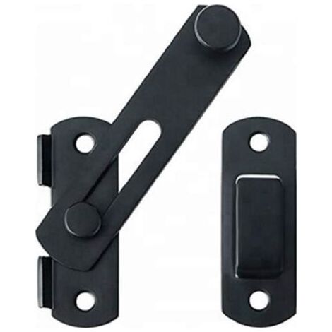 Door Lock Door Hasp Door Lock Window Lock Shed Lock Sliding Door Latch Sliding Bolt (Black) (1/5)