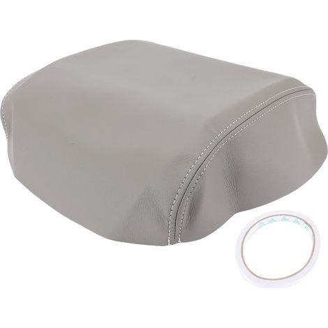 Housse de Console centrale de voiture en cuir Pu microfibre, résistante à l'eau, confortable, anti-rayures, protection d'accoudoir gris (1/5)