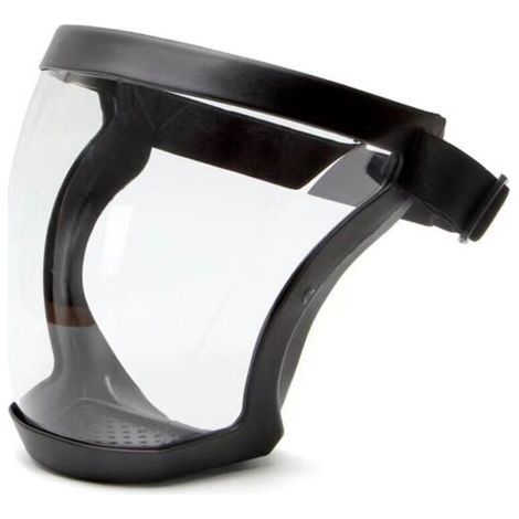 Masque facial ultra-protecteur – Masque intégral, transparent et durable, visière transparente, antibuée HD réutilisable – Unisexe pour adulte (noir) (1/5)