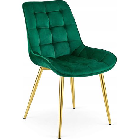 Fauteuil Bera - velours vert / pieds dorés x 1 (1/5)