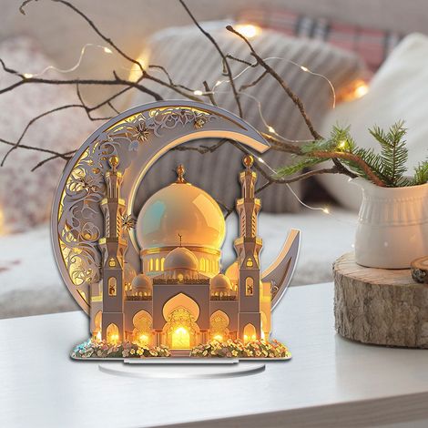 Château Festif - Décoration Lumineuse Pour Noël - Centre De Table Ou Cheminée - Pour Intérieur - 1 Pièce (1/5)