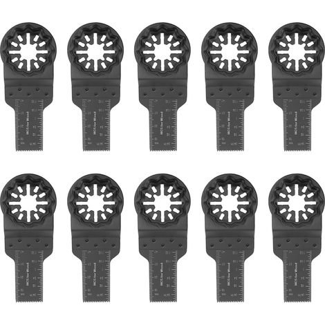 Paquete de 10 hojas de sierra oscilante universales de 20 mm para multiherramientas Bosch, compatibles con metal y madera. (1/5)