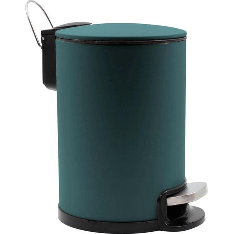 Poubelle de Salle de Bain en Métal "Metaline" 3L Emeraude