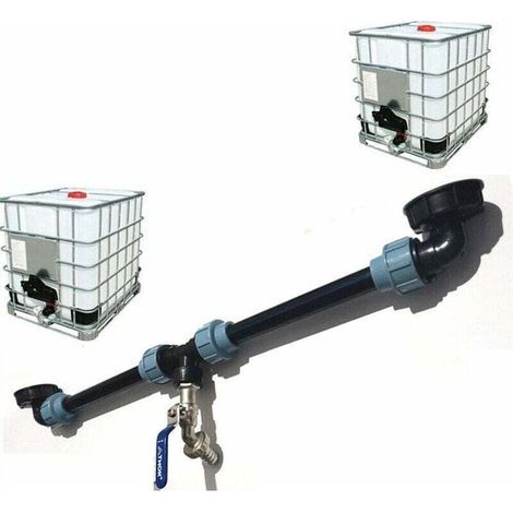 pair Kit de connexion de réservoir IBC, raccord tandem pour 2 connexions de réservoir, adaptateur de réservoir pour la maison et le jardin