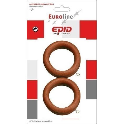 Anilla Cortina 29Mm Hogar Madera Avellana Epid 6 Pz (1/5)