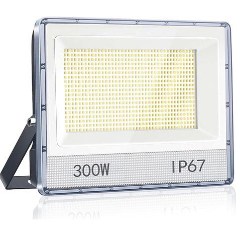 Projecteur LED Extérieur 300W 30000 lumen Puissant Spot LED Extérieur 6500K Blanc Froid, IP67 Étanche Projecteur Exterieur LED pour Jardin Garage Patio Cour Atelier (1/5)