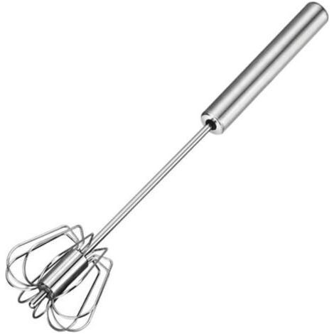 Semi-Automatic Stainless Steel Whisk, Multifunction Egg Beater, Beater, Whisk and Mixing, for Eggs, Milk Frother, Cake, Dough and Other Kitchen Gadgets (1/5)