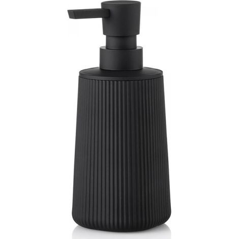Schwarzer Seifenspender, 6,9 x 17,5 x 6,9 cm, Spenderflasche für Küche, Bad, Hotel (1/4)